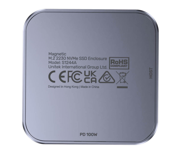 UNITEK Obudowa magnetyczna SolidForce Reefer USB-C do M.2 SSD (NVMe S1244AGY01 - 1369171 - zdjęcie 4